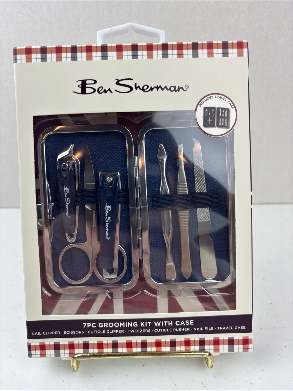 Ben Sherman Navy and Silver 7-Piece Men’s Grooming Kit